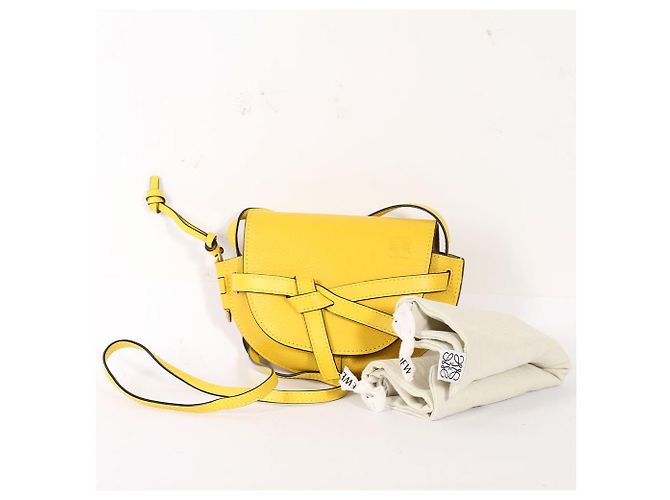 Borsa Loewe Gate in pelle gialla Giallo - vista 2