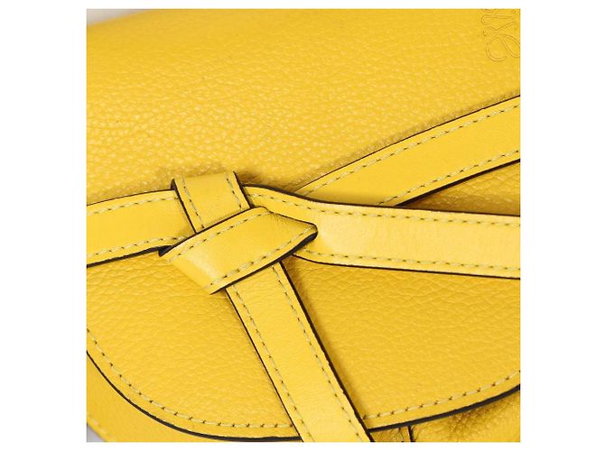 Borsa Loewe Gate in pelle gialla Giallo - vista 7