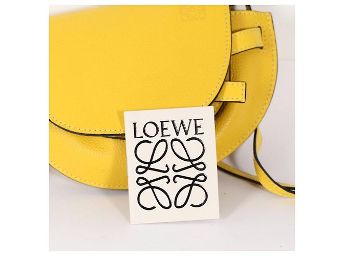 Borsa Loewe Gate in pelle gialla Giallo - vista 8