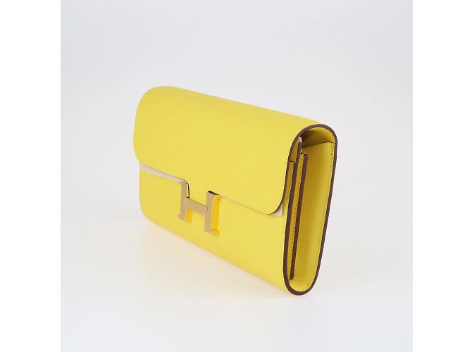 Hermès Cartera Hermes Constance Long To Go amarilla amarilla Amarillo - vista 2