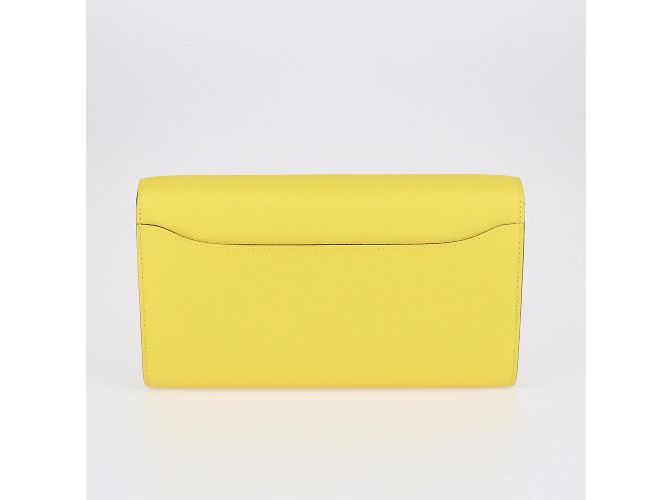 Hermès Cartera Hermes Constance Long To Go amarilla amarilla Amarillo - vista 3