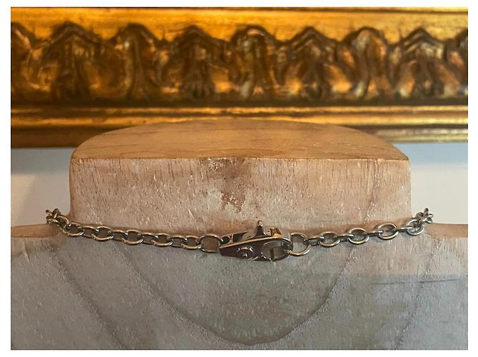 Stupenda collana DOLCE & GABBANA acciaio con perle nere, bianche, cuore Arancione - vista 11