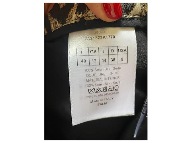 Falda Dior de seda con estampado de leopardo - vista 3