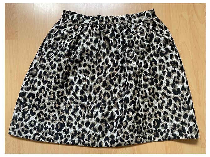 Falda Dior de seda con estampado de leopardo - vista 5