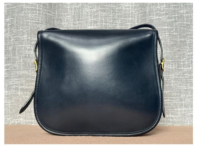 Duffle Hermès Bolsa de bambu Azul marinho - vista 2