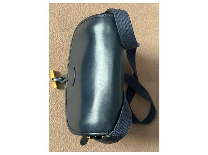 Duffle Hermès Bolsa de bambu Azul marinho - vista 4