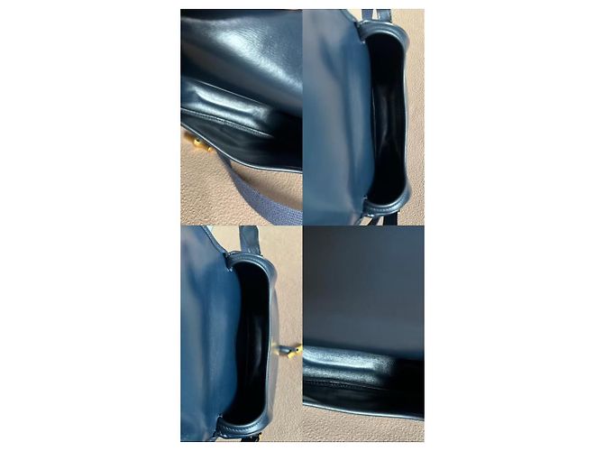 Duffle Hermès Bolsa de bambu Azul marinho - vista 7