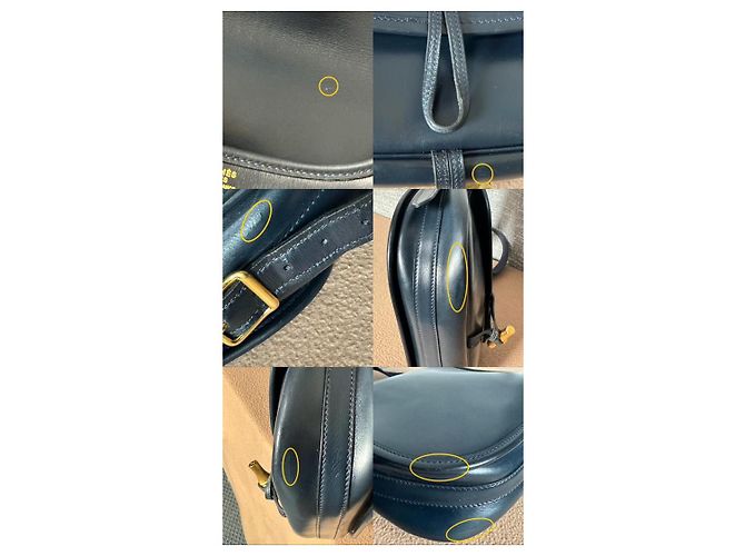 Duffle Hermès Bolsa de bambu Azul marinho - vista 9