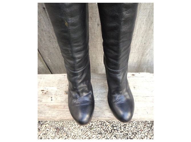 Botas Chloé de piel negras 36,5 Negro - vista 3