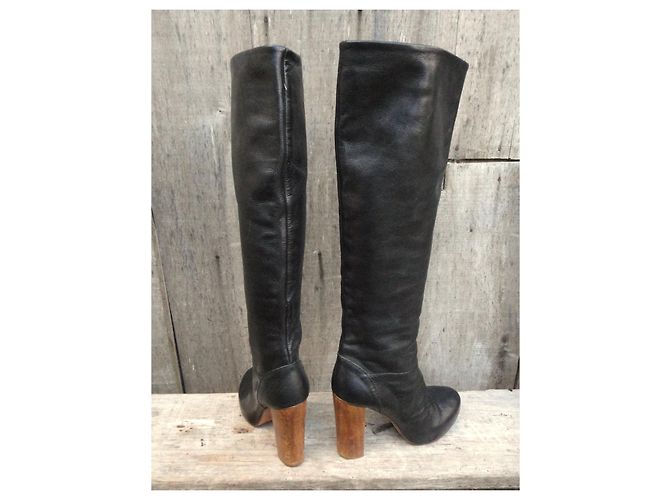 Botas Chloé de piel negras 36,5 Negro - vista 4