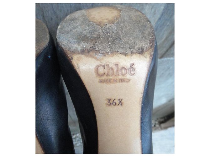 Botas Chloé de piel negras 36,5 Negro - vista 6
