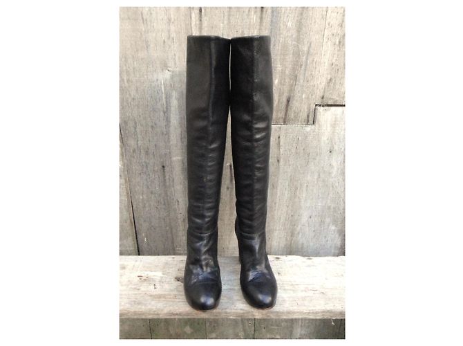Botas Chloé de piel negras 36,5 Negro - vista 8