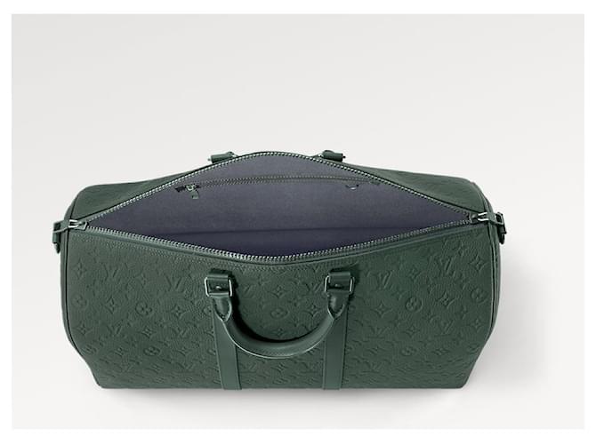 Abbesses Louis Vuitton LV Keepall 50 cuir vert neuf Vert foncé - vue 3