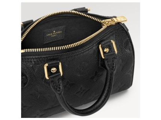 Louis Vuitton Pelle LV Speedy nano nera Nero - vista 2