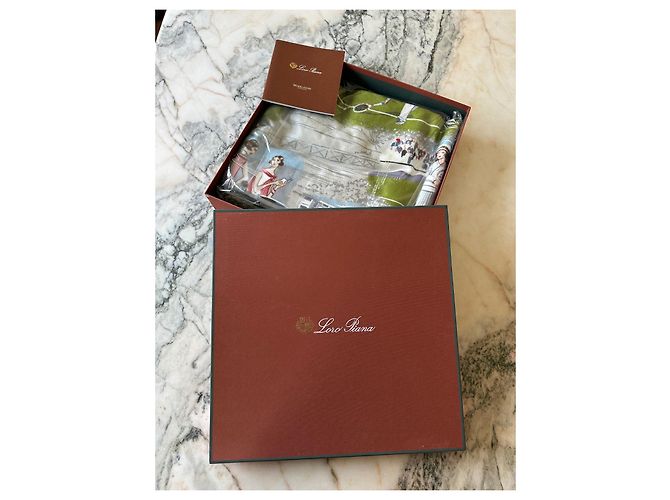 Couverture Loro Piana en cachemire Wimbledon Tennis Multicolore - vista 3