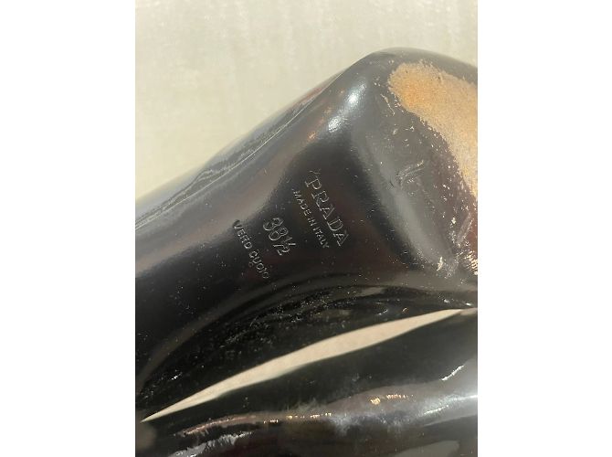 PRADA Absätze T.EU 38.5 Lackleder Grau - Ansicht 7