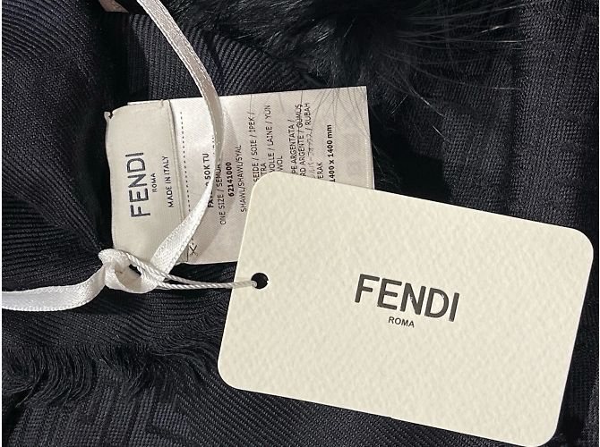 FENDI Cachecóis T. Lã Preto - vista 4