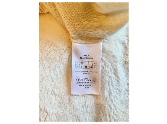 Pulôver Dior J'adior 8 de cashmere preto e creme Cru - vista 3