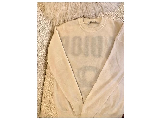 Pulôver Dior J'adior 8 de cashmere preto e creme Cru - vista 6
