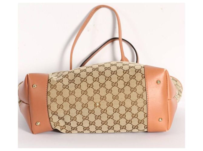 Borsa shopping Gucci Heart Bit monogramma GG beige Marrone chiaro - vista 5