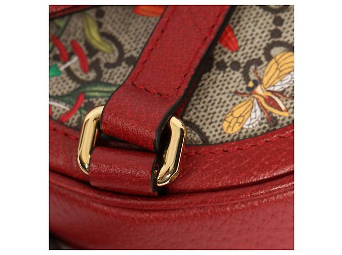 Borsa a mano Gucci Ophidia con fiori Bianco Rosso Blu Beige Arancione Giallo - vista 10
