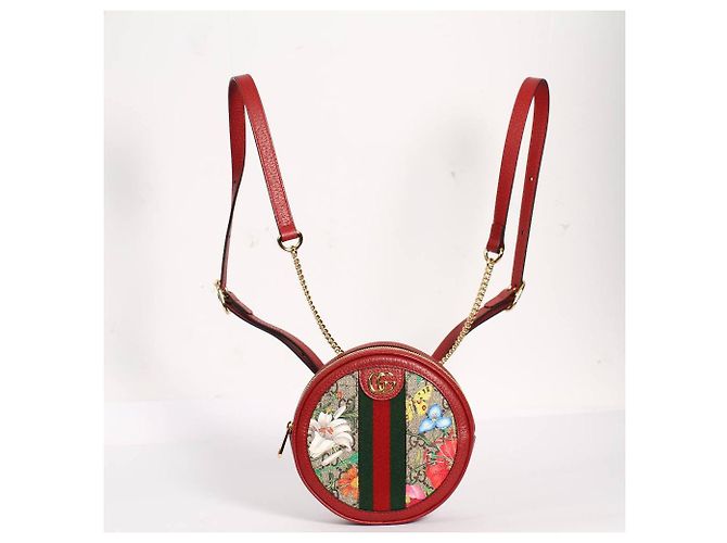 Borsa a mano Gucci Ophidia con fiori Bianco Rosso Blu Beige Arancione Giallo - vista 4