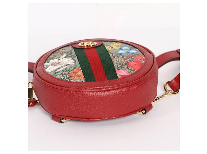 Borsa a mano Gucci Ophidia con fiori Bianco Rosso Blu Beige Arancione Giallo - vista 5