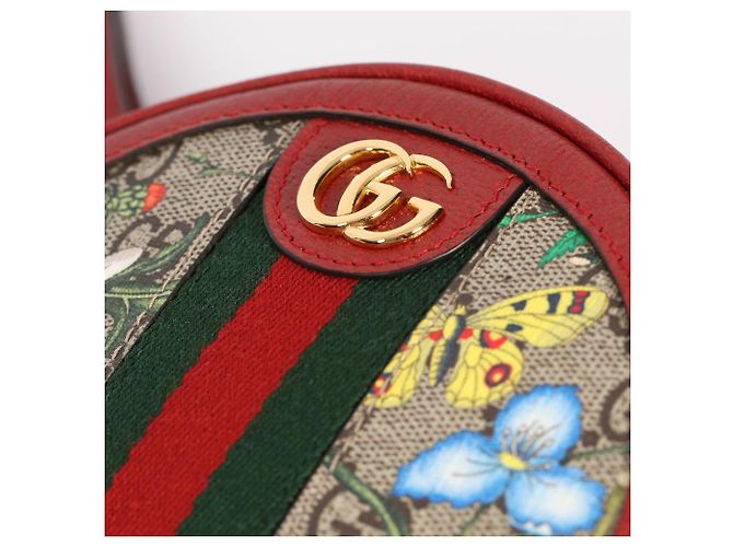 Borsa a mano Gucci Ophidia con fiori Bianco Rosso Blu Beige Arancione Giallo - vista 6