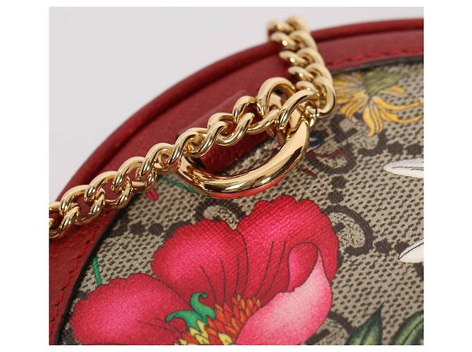 Borsa a mano Gucci Ophidia con fiori Bianco Rosso Blu Beige Arancione Giallo - vista 9