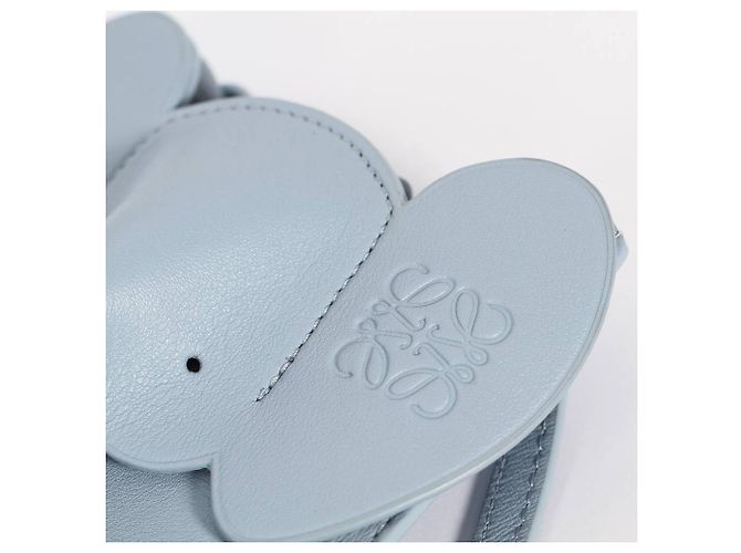 Borsa Loewe Elefante azzurro in pelle di vitello Blu chiaro - vista 6