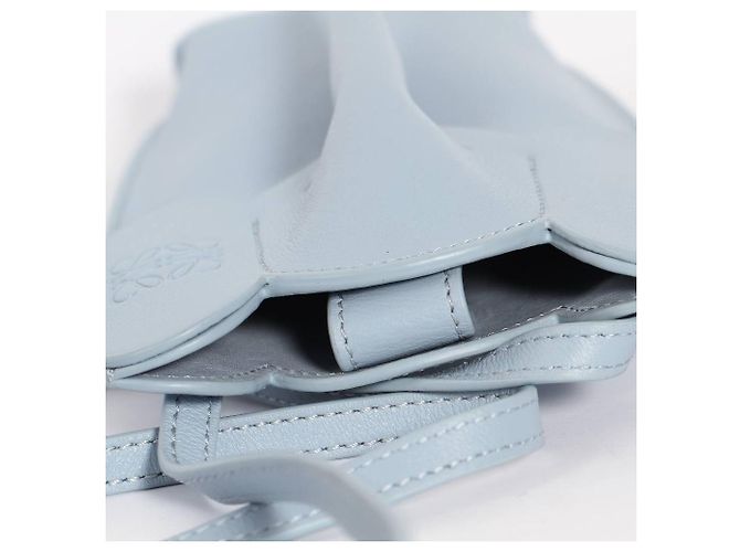 Borsa Loewe Elefante azzurro in pelle di vitello Blu chiaro - vista 9