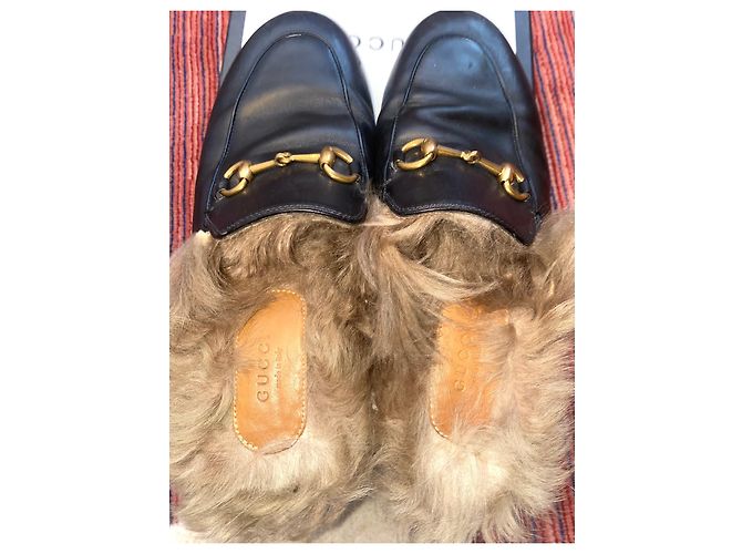 Mule Gucci Princeton in pelle nera Nero - vista 2