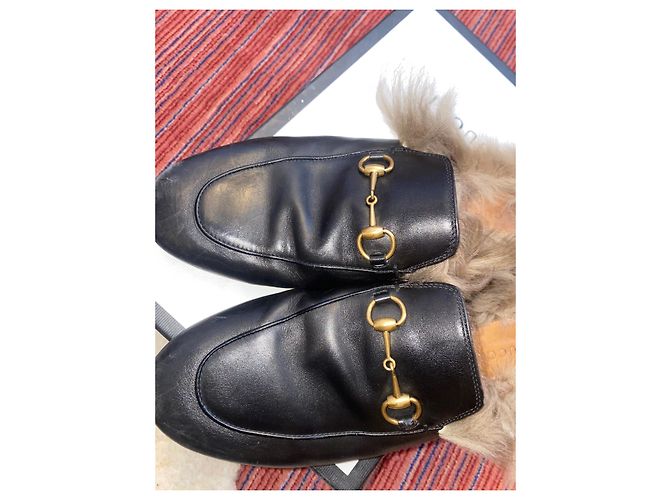 Mule Gucci Princeton in pelle nera Nero - vista 4