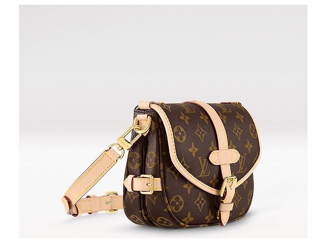 Borsa a mano Louis Vuitton Saumur BB Monogram Canvas Marrone - vista 2