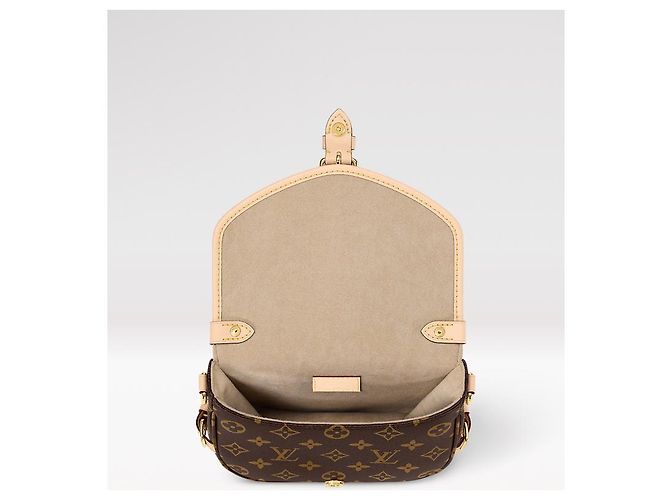 Borsa a mano Louis Vuitton Saumur BB Monogram Canvas Marrone - vista 3