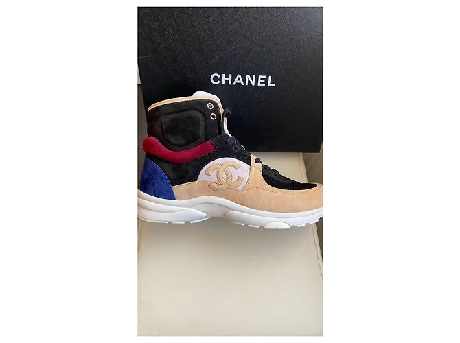 Cambon Chanel Nuove sneakers alte CC tricolore - vista 2