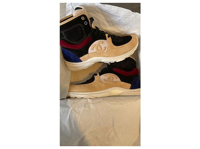 Cambon Chanel Nuove sneakers alte CC tricolore - vista 3