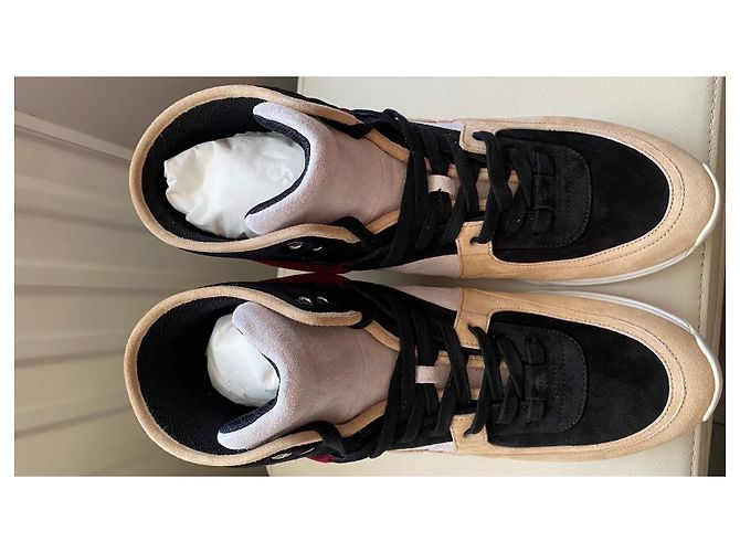Cambon Chanel Nuove sneakers alte CC tricolore - vista 7