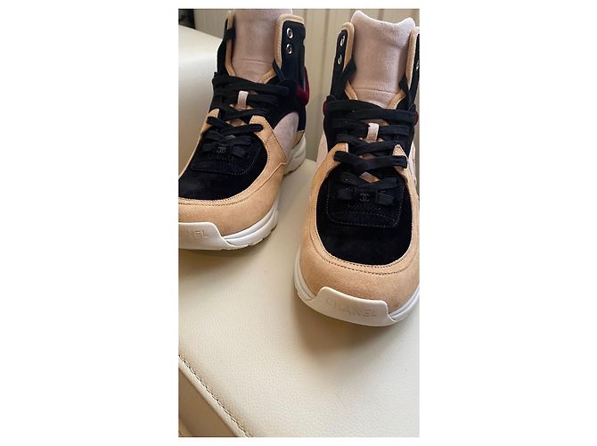 Cambon Chanel Nuove sneakers alte CC tricolore - vista 8