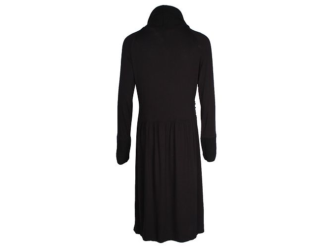 Abito Max Mara Weekend con ricamo floreale in viscosa nera Nero - vista 3