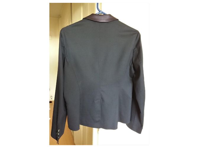 Céline Smokingjacke Marineblau mit Satinkragen - Ansicht 3