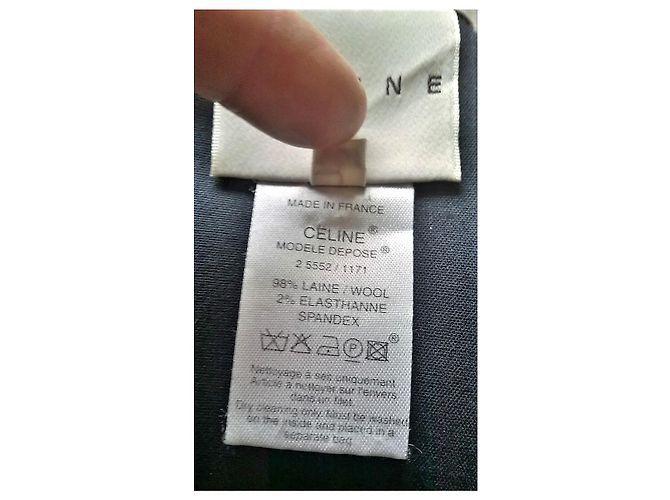 Céline Smokingjacke Marineblau mit Satinkragen - Ansicht 6