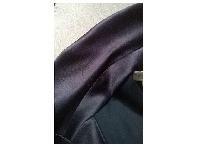 Céline Smokingjacke Marineblau mit Satinkragen - Ansicht 7