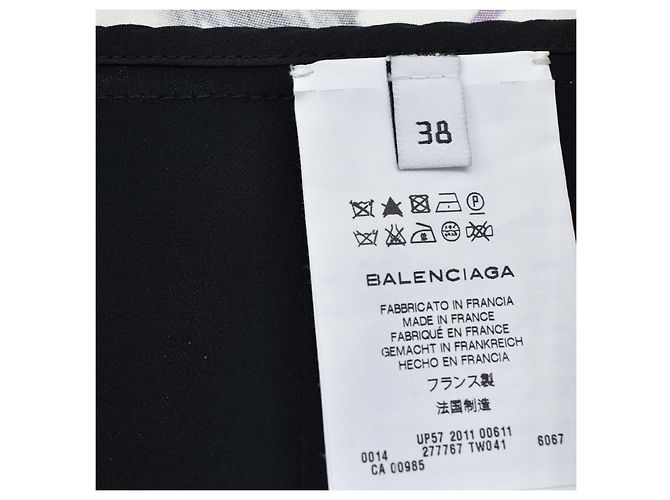 Balenciaga Iguana Seidenkleid mit Blumenmuster Eggshell Aus weiß - Ansicht 4