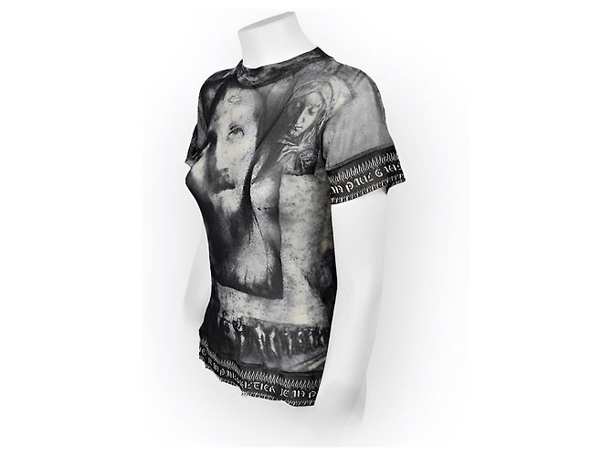 Jean Paul Gaultier Top de malla gris Colección Frida Kahlo - vista 2