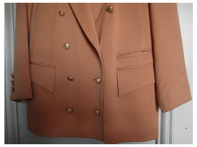 Blazer Louis Féraud de lana coral pastel - vista 3