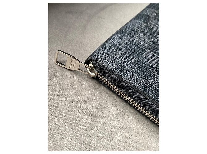 Louis Vuitton Zippy Organiser Damier Graphite Grigio - vista 3