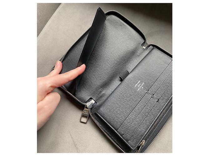 Louis Vuitton Zippy Organiser Damier Graphite Grigio - vista 7