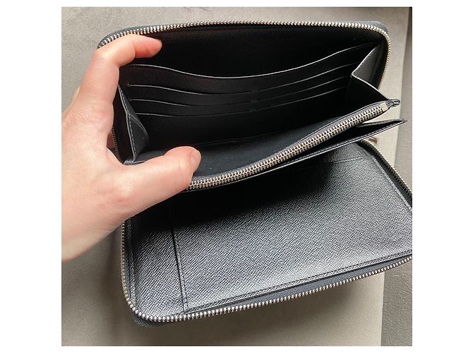 Louis Vuitton Zippy Organiser Damier Graphite Grigio - vista 9