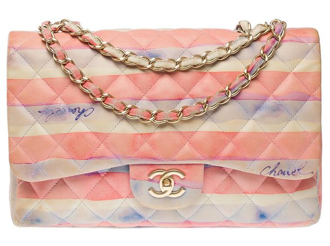 Sac Chanel Timeless/Classico in Pelle Multicolor - 101723 Multicolore - vista 3
